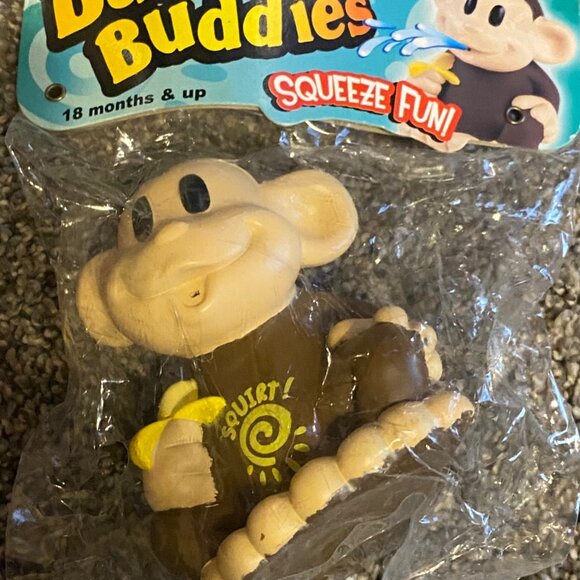 Vtg Walmart Bath Buddies Squeeze Fun Monkey Bath Toy Toddlers 18 Months+ NEW NOS - Picture 3 of 7